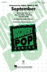 September Three-Part Mixed choral sheet music cover